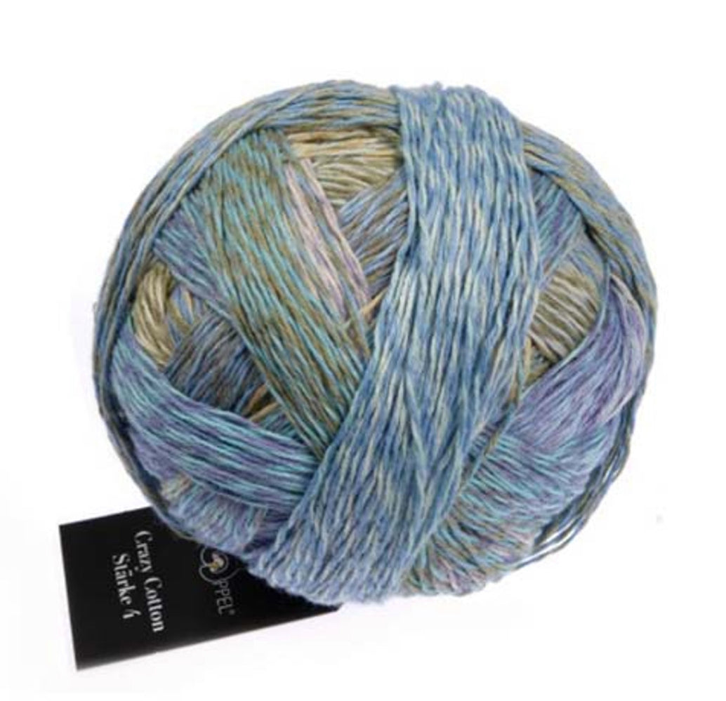 72 Stitch Vanilla Scarf Kit Schoppel Zauberball Crazy Cotton Starke 4- Color 2504