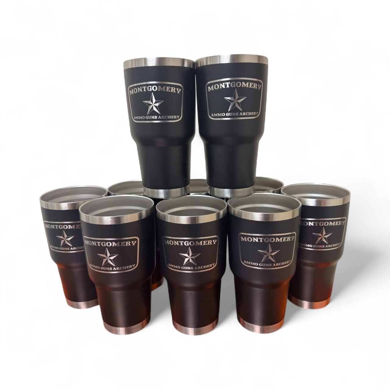 CUSTOM ENGRAVED 30 OZ TUMBLER WITH MAGNETIC SLIDING LID