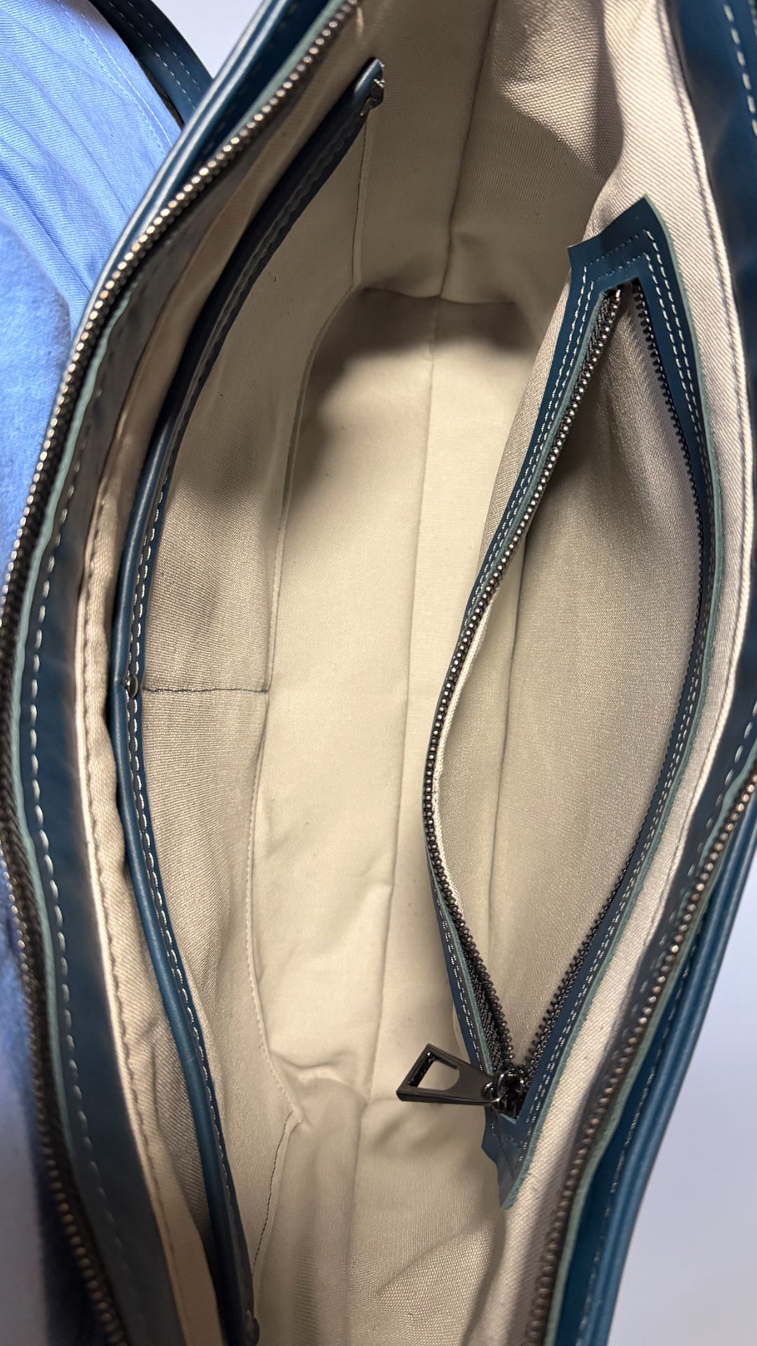 Slim Leather Work Tote