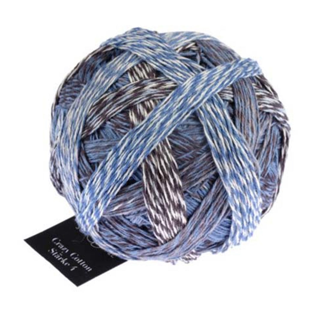 72 Stitch Vanilla Scarf Kit Schoppel Zauberball Crazy Cotton Starke 4- Color 2390