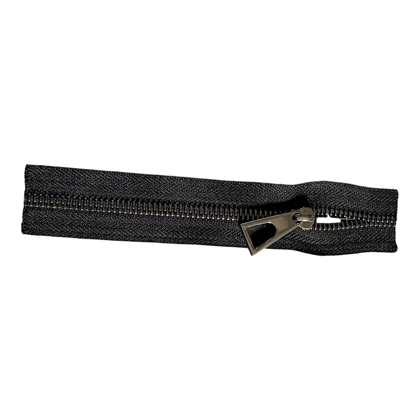 High End #5 Metal Zipper Tape By the Yard- Black & Gunmetal