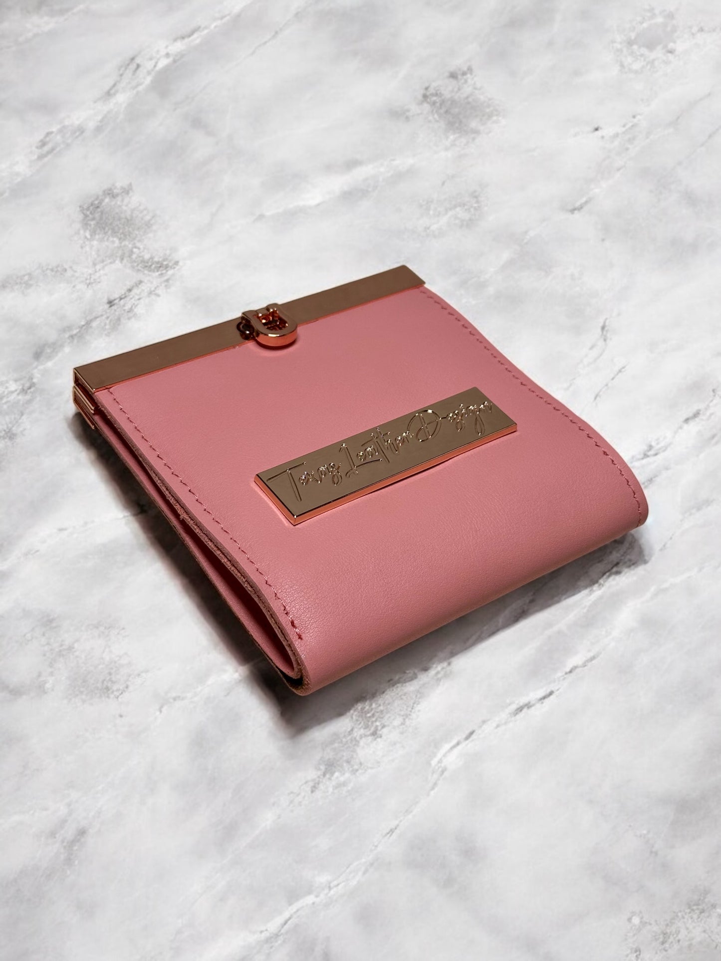 Bar Clasp Leather Wallet