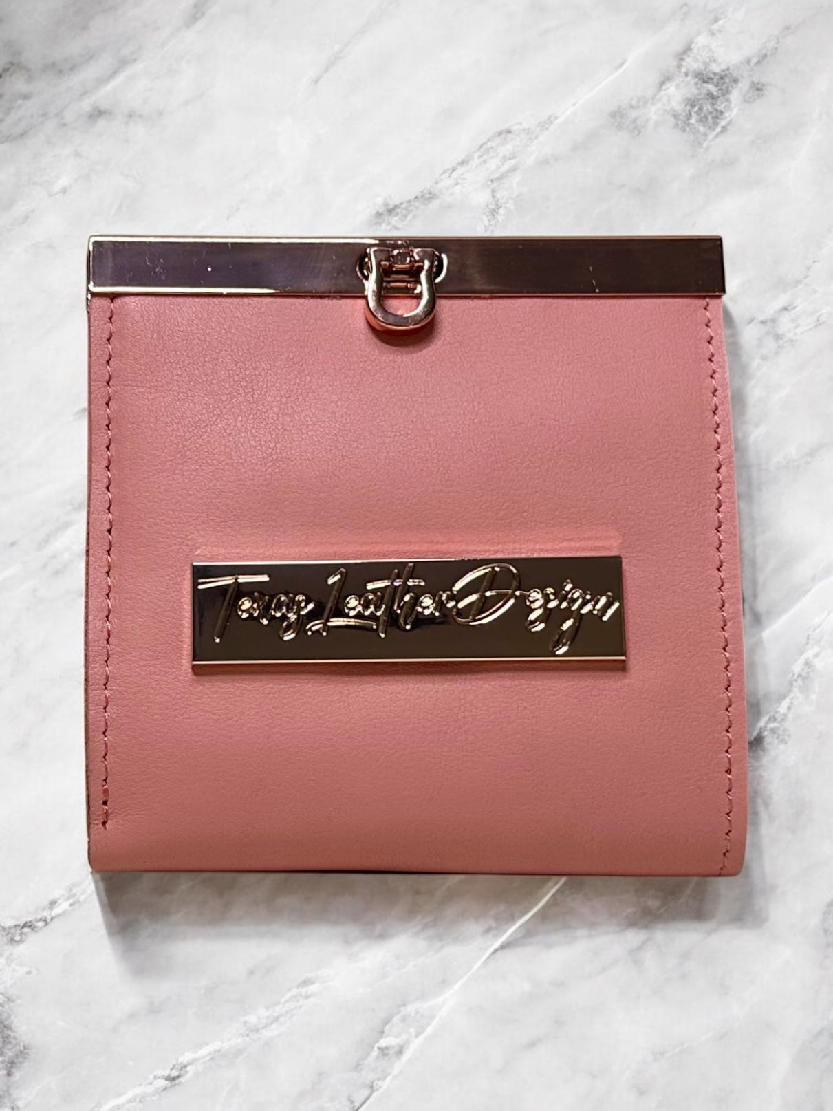 Bar Clasp Leather Wallet