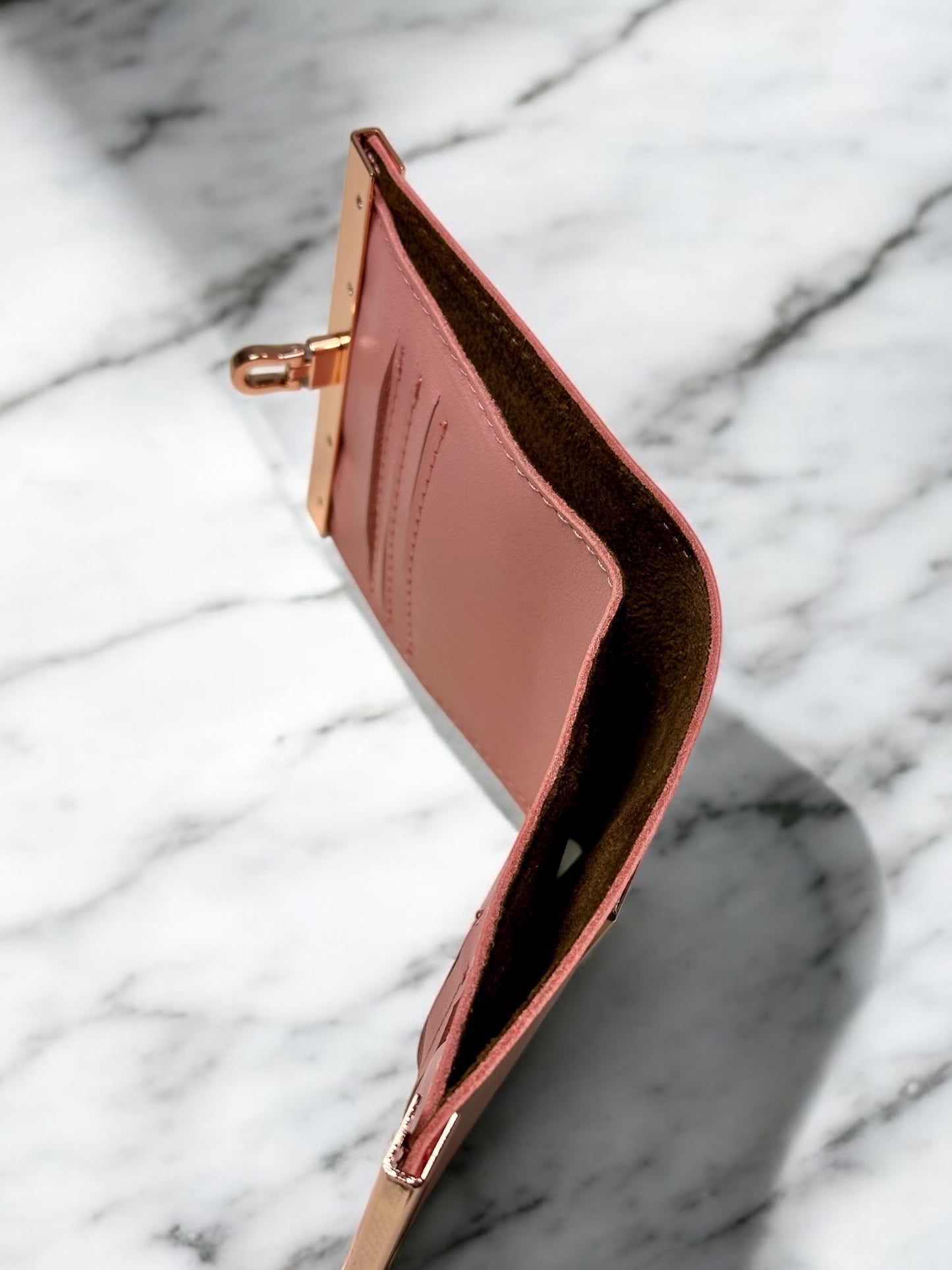 Bar Clasp Leather Wallet
