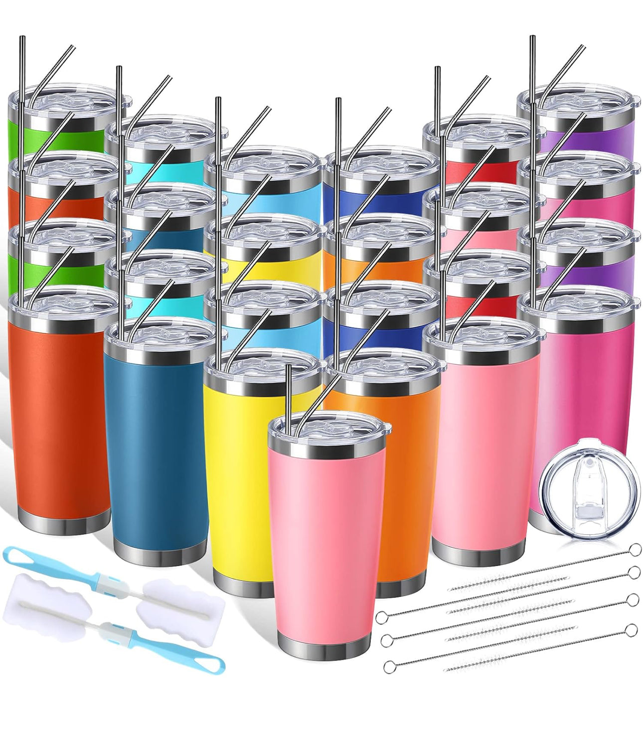 20oz Laser Engraved Powder Coated Tumbler