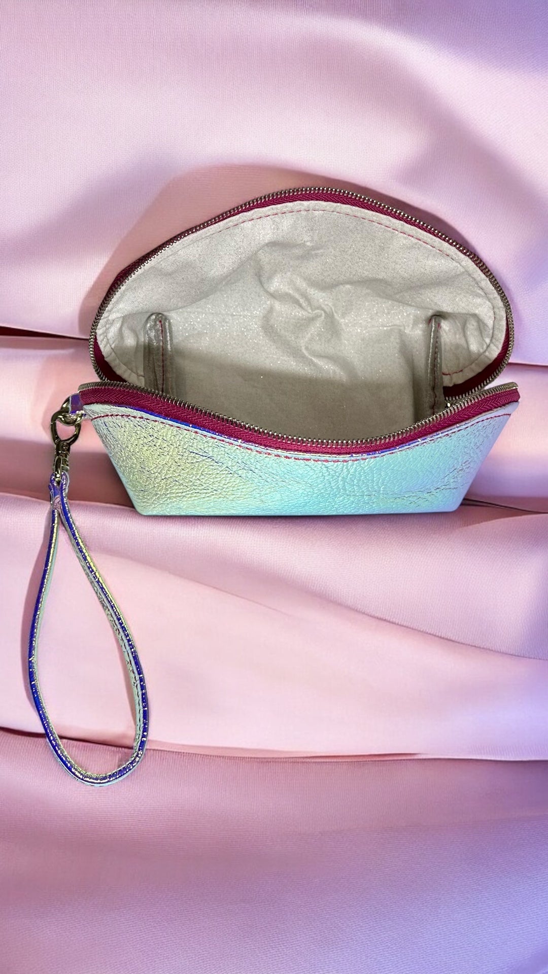 Italian Leather Pouch-Iridescent
