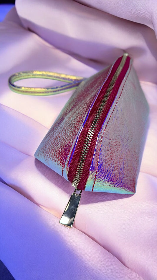 Italian Leather Pouch-Iridescent