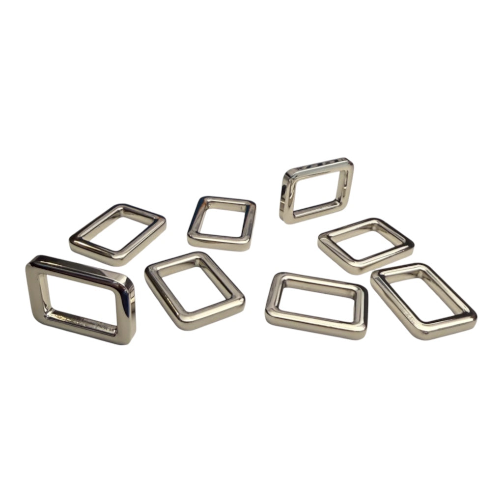 Flat Rectangular Rings, 3/4 Inch- Set of 8