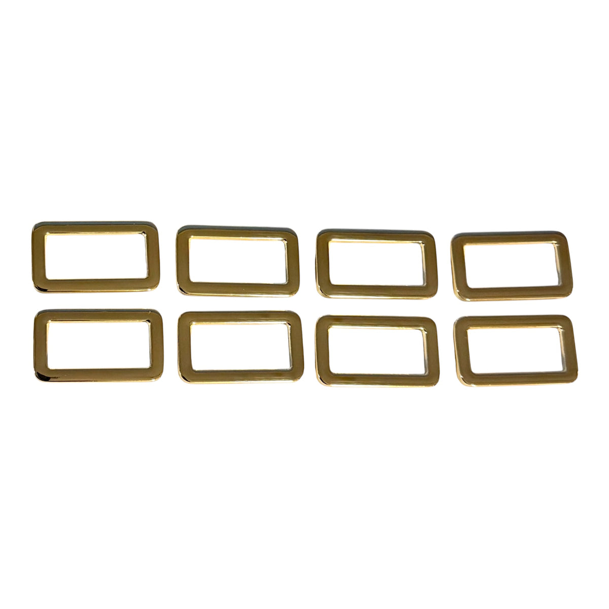 Flat Rectangular Rings, 1 Inch- Set of 8