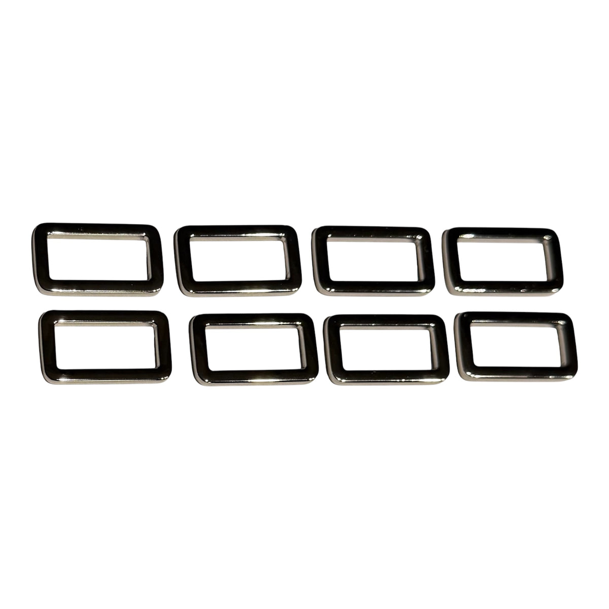 Flat Rectangular Rings, 1 Inch- Set of 8